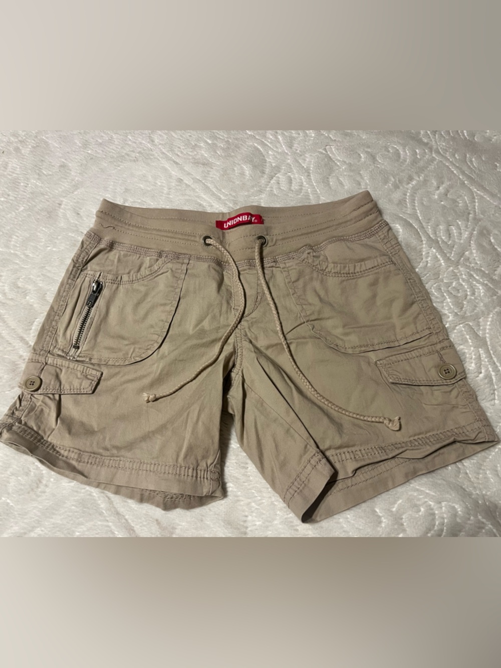 UNIONBAY Tan Drawstring Cargo Shorts